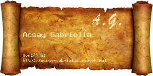 Acsay Gabriella névjegykártya